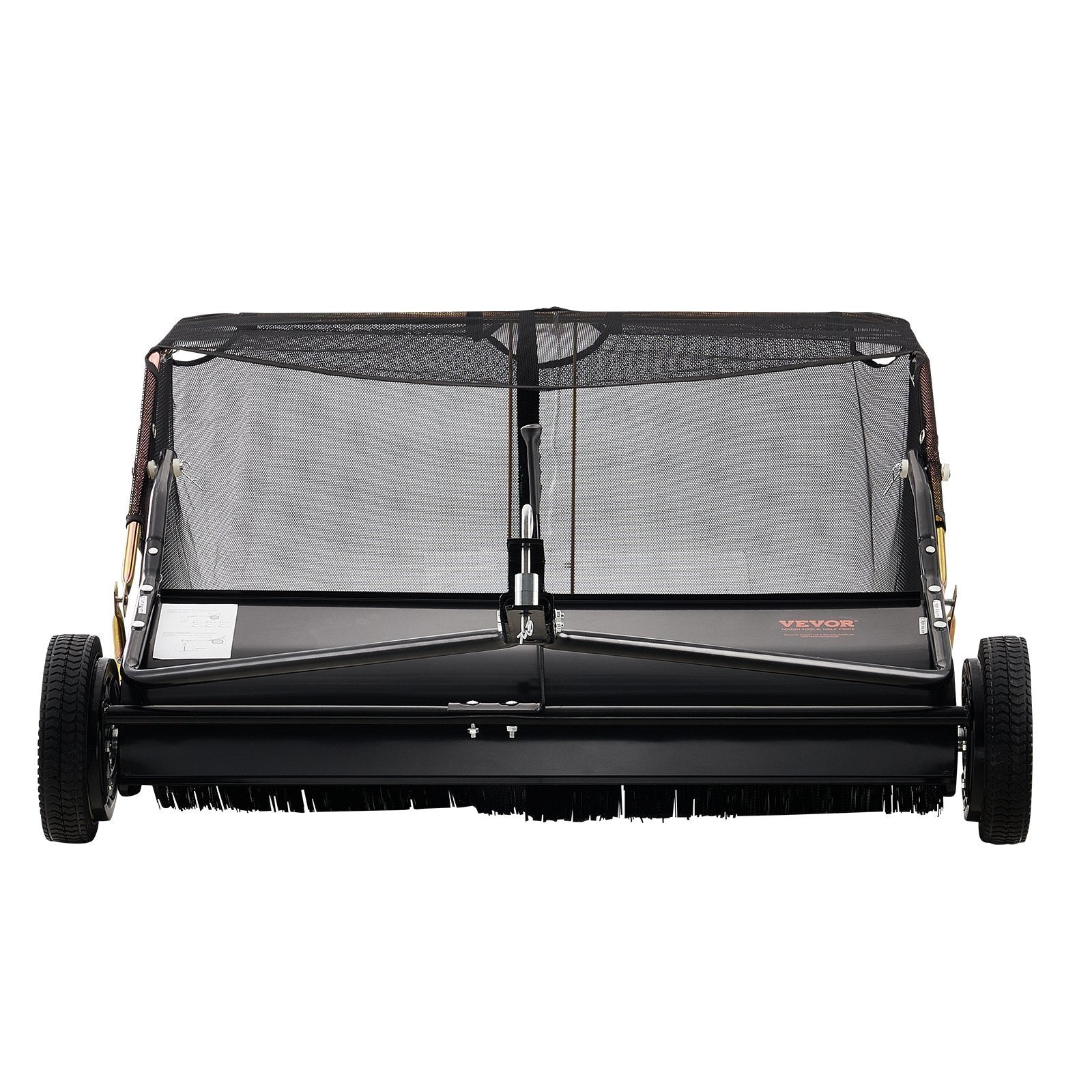 VEVOR Tow-Behind Lawn Sweeper 42-inch Leaf Yard Collector 12 Cu.ft. Adjustable