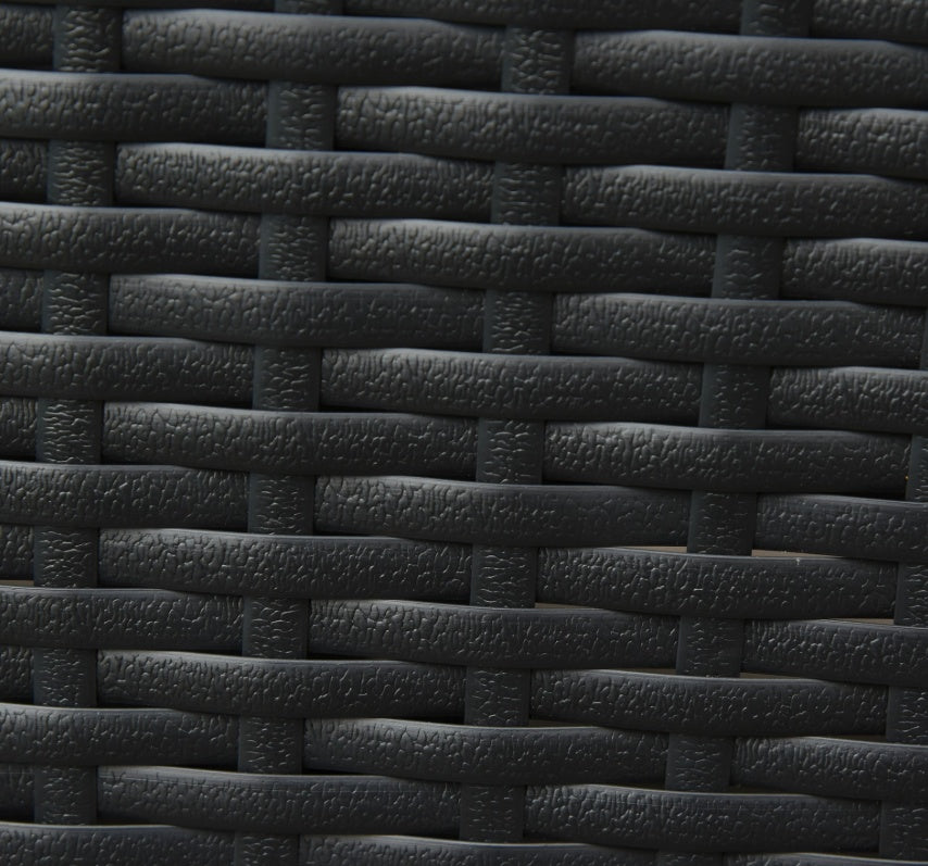 22 Steel PE Rattan Wicker Outdoor Patio Accent Table With Umbrella Hole - Brown