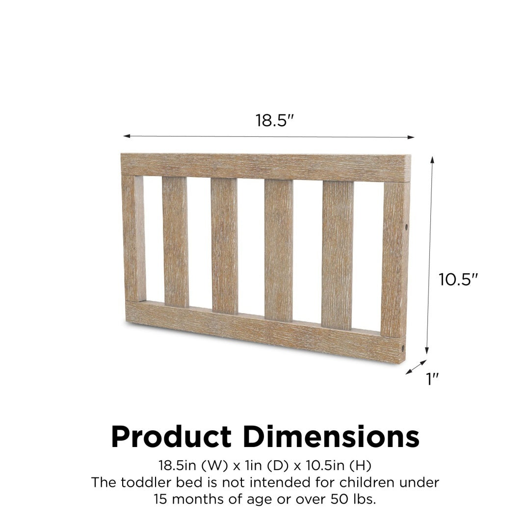 CYDD Finch Toddler Rail – Pine Bed Guard Rail, 18.5 x 1 x 10.5 in, Brown