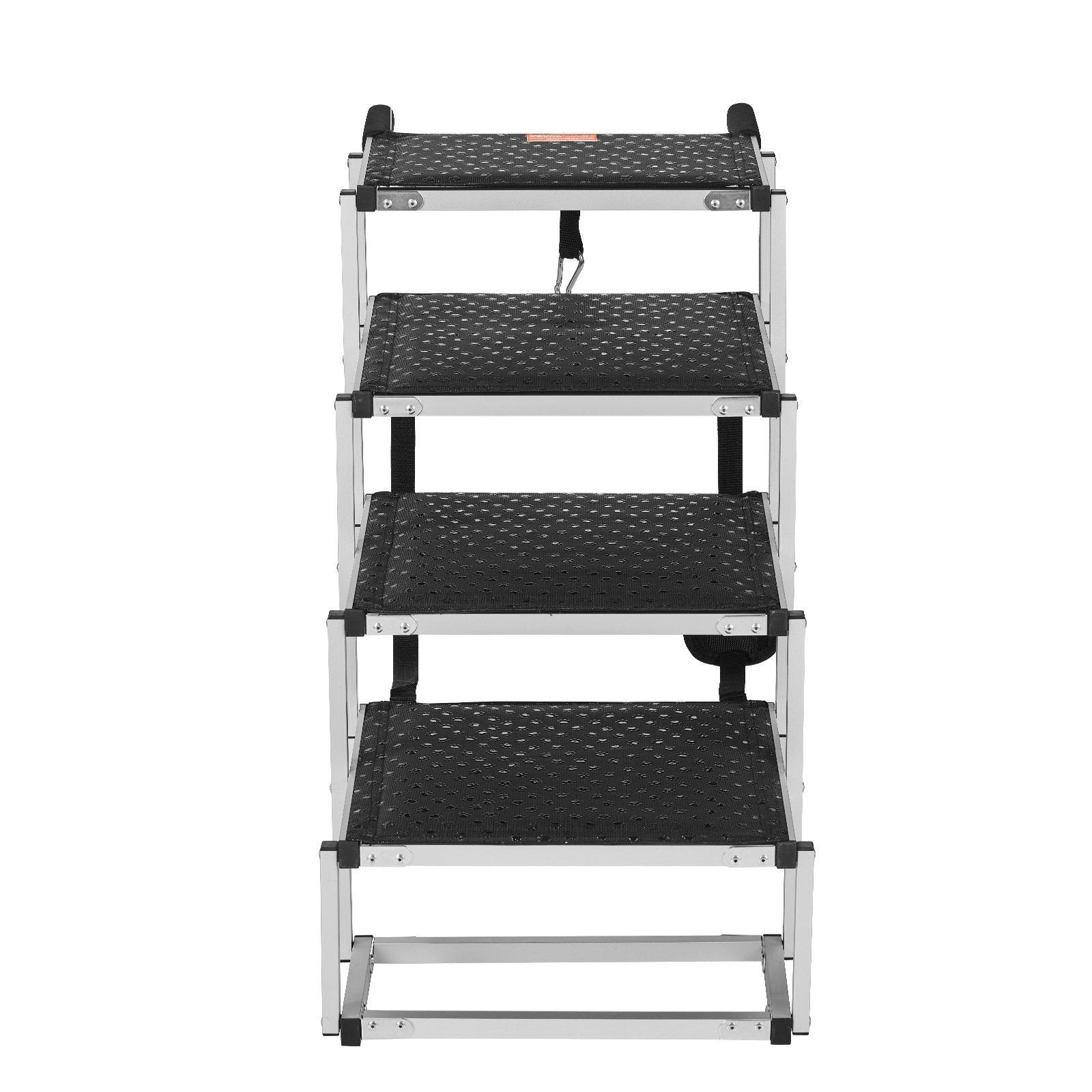 VEVOR Dog Stair For Cars 4-Step Folding Dog Steps Aluminum - Loads Up To 150 Lbs