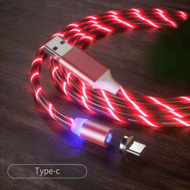 Magnetic 3-in-1 Charging Cable with LED – USB-A to USB-C / Micro-USB / Lightning (1 m / 2 m)