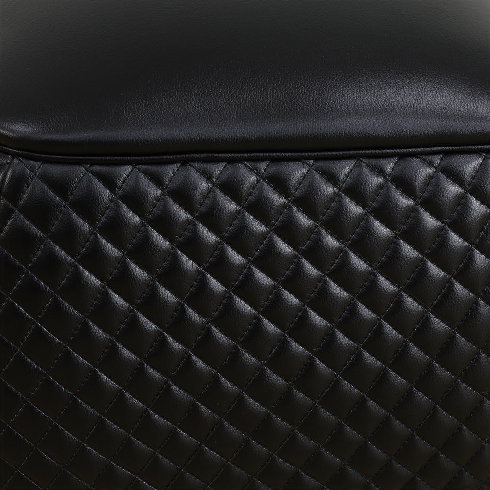 Scratch-Resistant Diamond Tufted Ottoman, 19.5x15.5x18 Inch Pet-Friendly Accent Stool