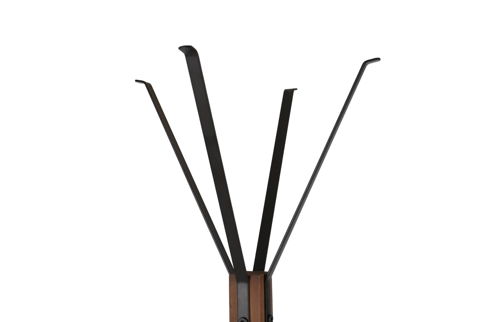 Reclaimed Wood & Metal Coat Rack with Hooks for Bedroom & Living Room