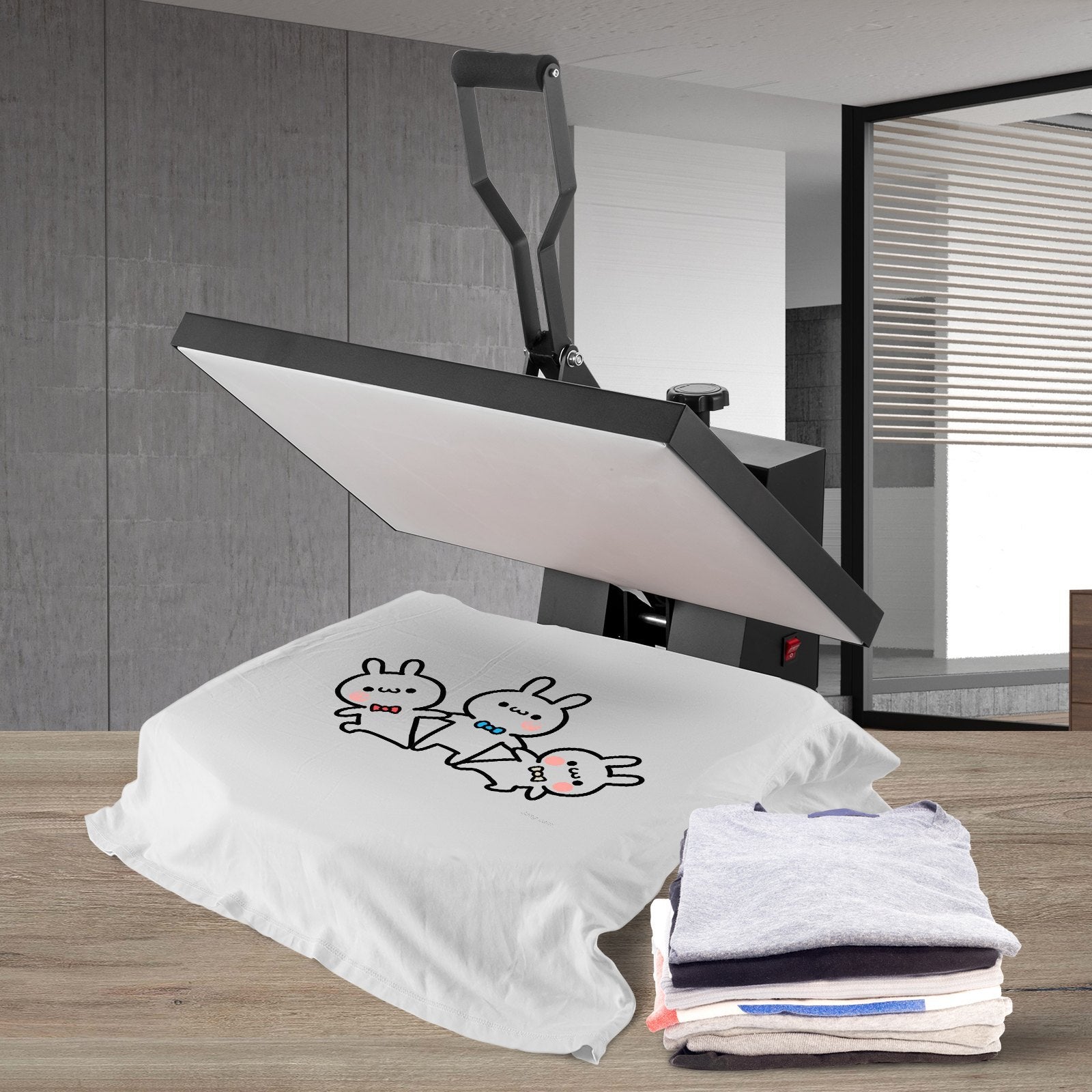 VEVOR Heat Press 16x24, 1700W Fast Heating High Pressure Heat Press Machine for T-Shirt & Sublimation, Black