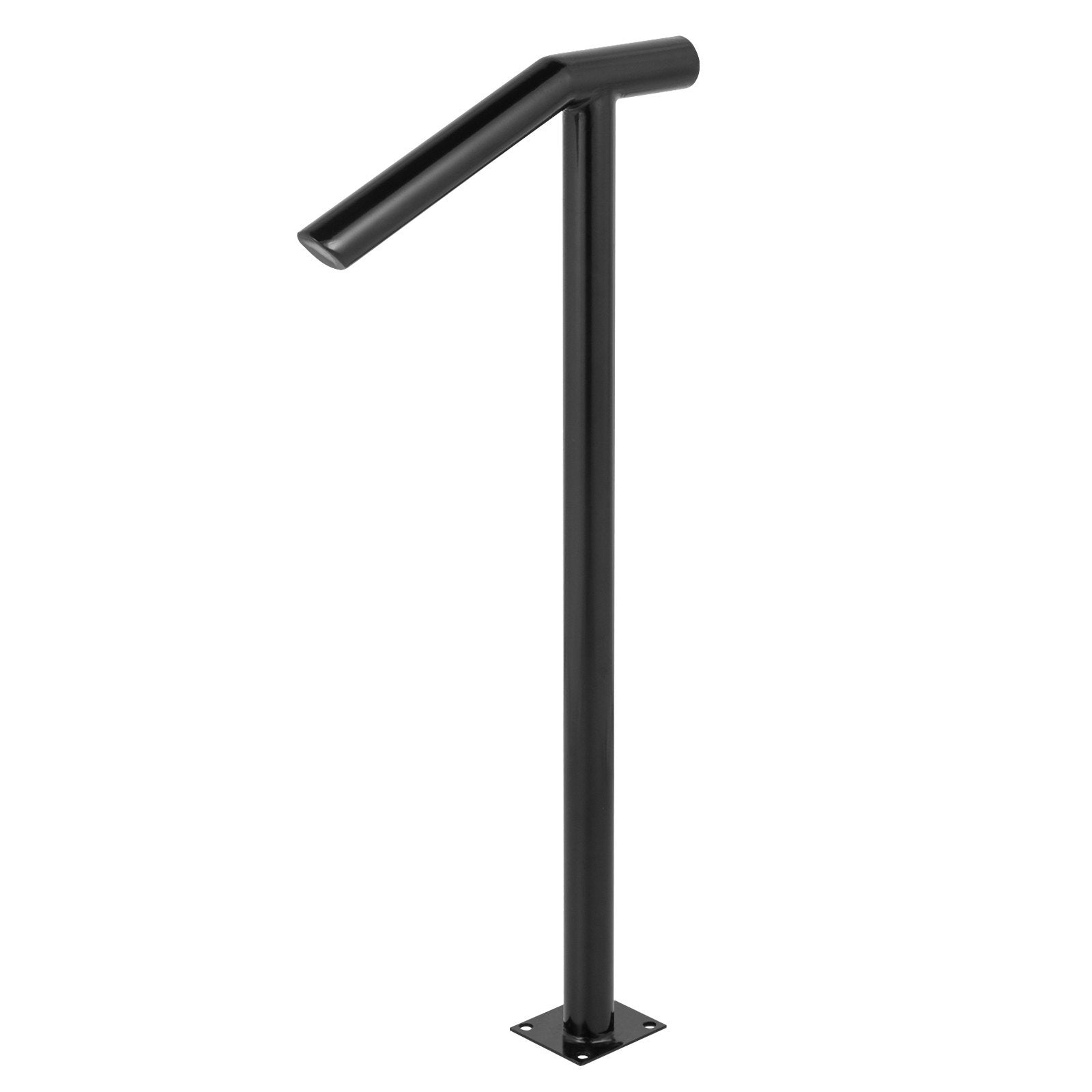 VEVOR Single-Post Outdoor Steel Handrail — Black, 441 lb Capacity