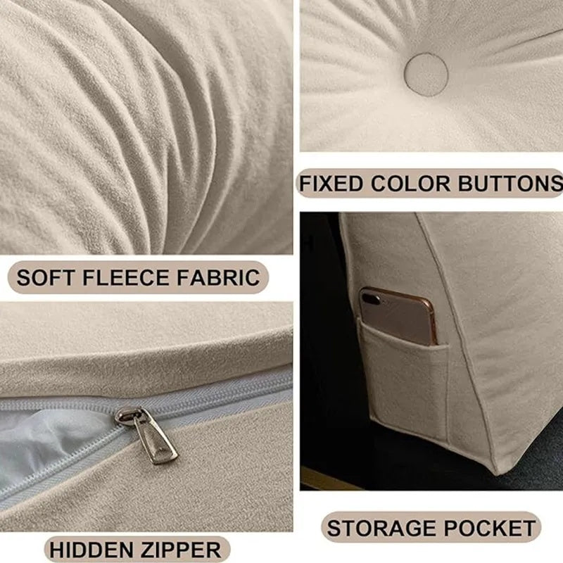 Triangle Reading Cushion with Button — 180 x 50 x 20 cm