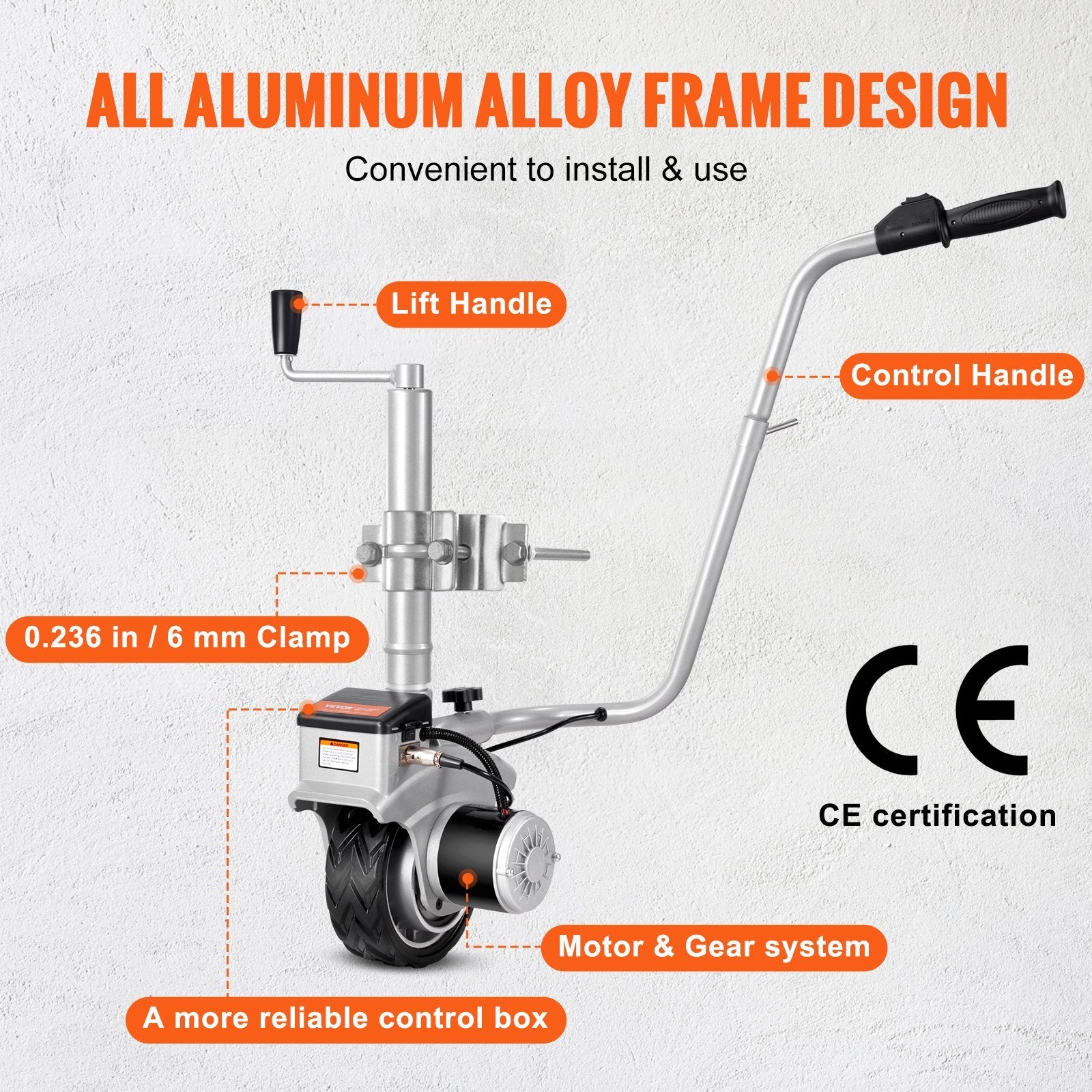 VEVOR Electric Trailer Dolly, 5000lbs Towing Capacity