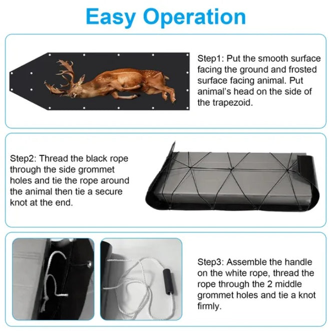 Deer Cart Game Trailer Snow Sled Mat Hunting Equipment