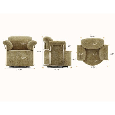 360 Degree Barrel Swivel Accent Sofa Chair Cydd - View 3