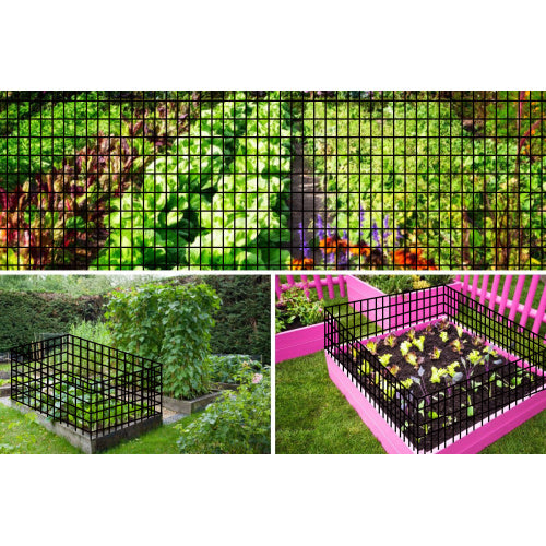 24in x 50ft Black Vinyl-Coated Hardware Cloth 2" x 3" 16GA Welded Wire Mesh Fence