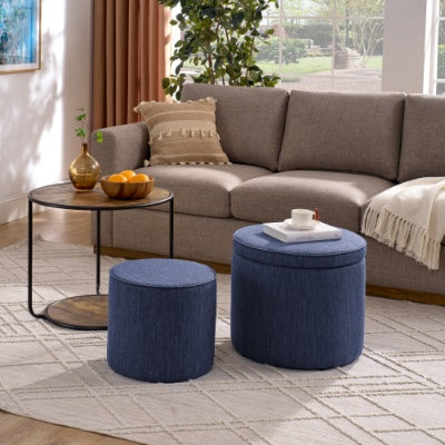 CYDD Multi-Functional Ottoman & Table Set with Storage Drum Stool