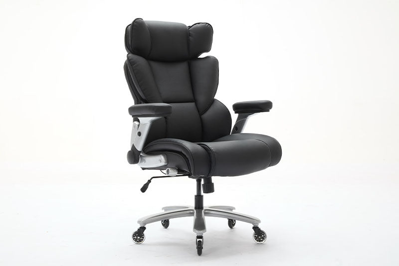 Big & Tall Executive Office Chair — 500 lb Capacity, Adjustable Lumbar & Flip-up Arms