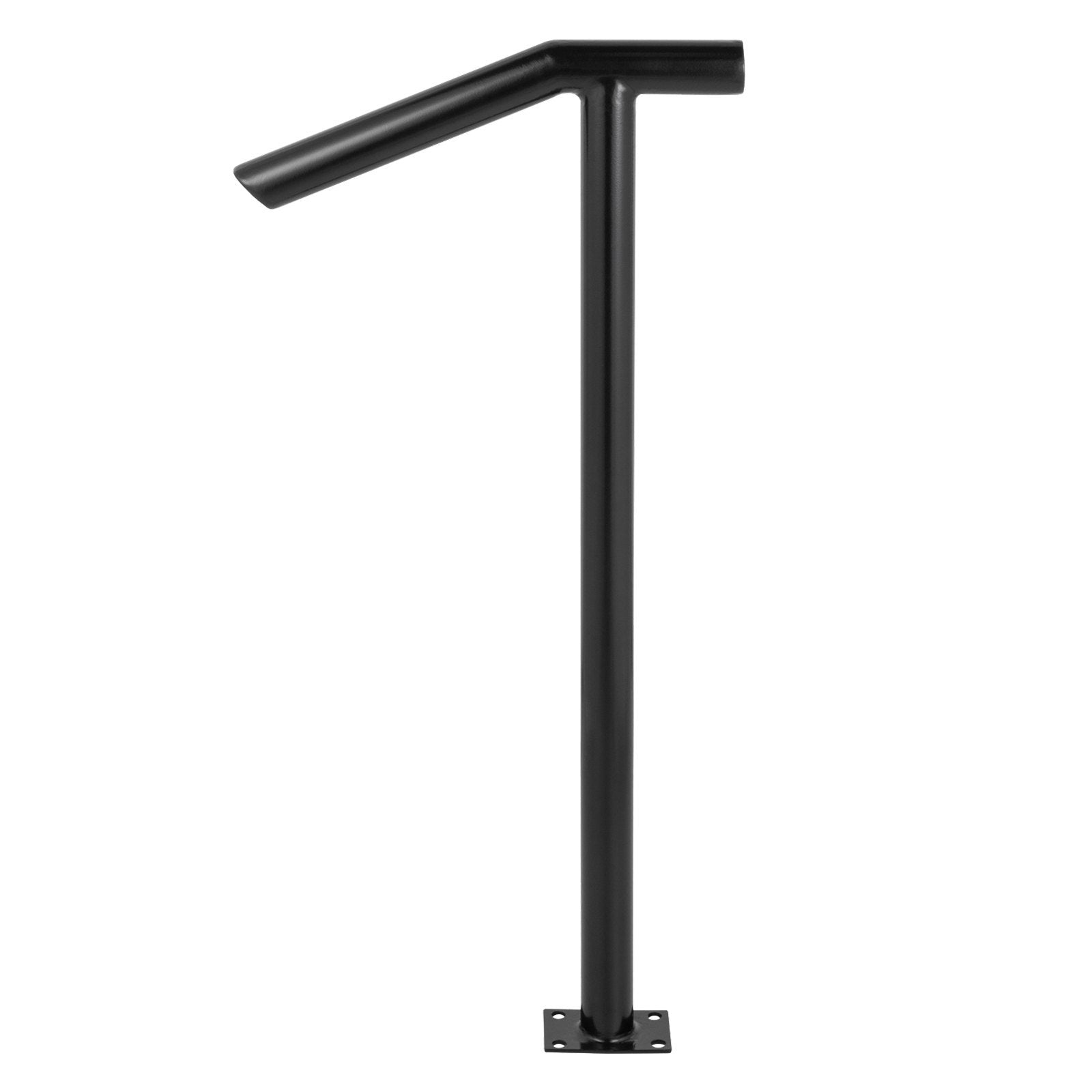 VEVOR Single-Post Outdoor Steel Handrail — Black, 441 lb Capacity