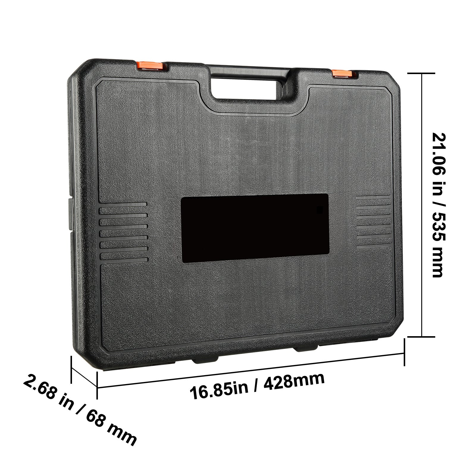 VEVOR Drive Impact Socket Set, 65 Piece Socket Set SAE Metric 10-24mm, 6 Point Cr-V Alloy Steel For Auto Repair, Rugged Construction, Easy-to-Read Size Markings, Storage Case
