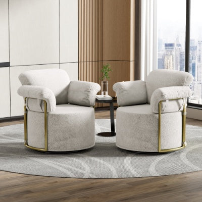 360 Degree Barrel Swivel Accent Sofa Chair Cydd - View 2
