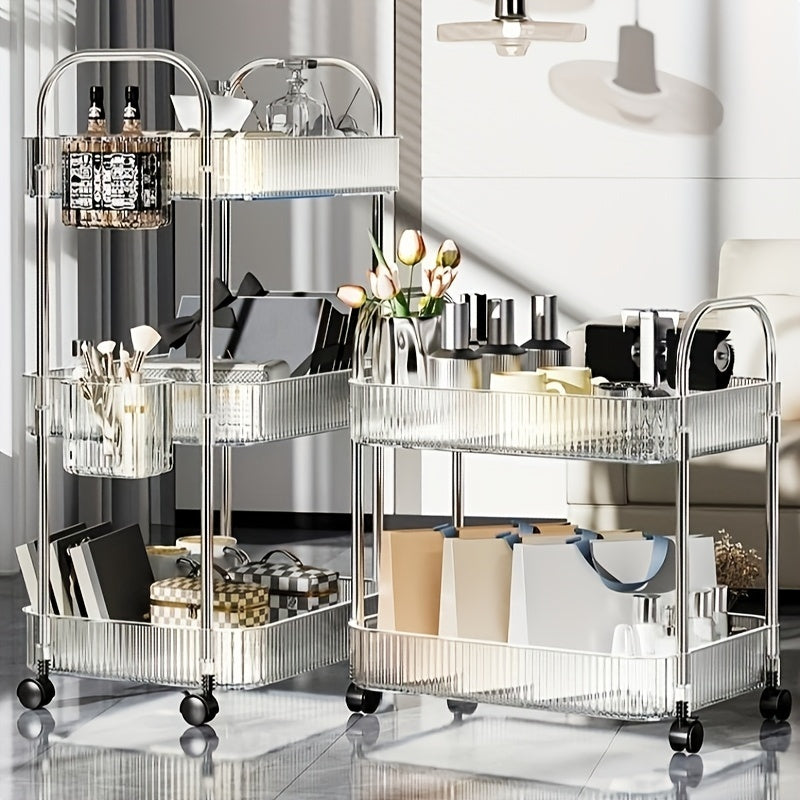 Showbox Modern Storage Three Tier Acrylic Cosmetic Cart - View 4