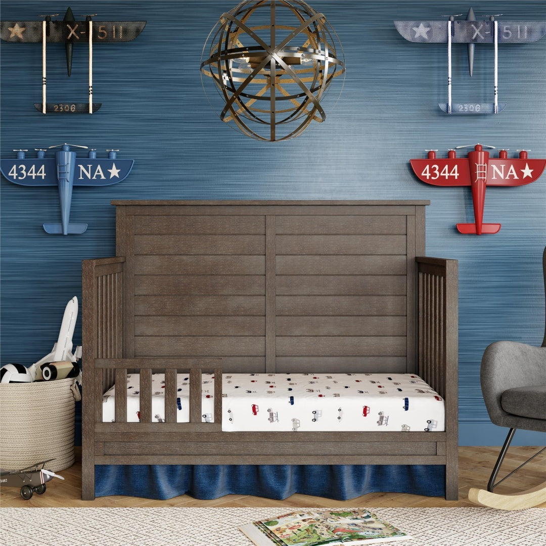 CYDD Finch Toddler Rail – Pine Bed Guard Rail, 18.5 x 1 x 10.5 in, Brown