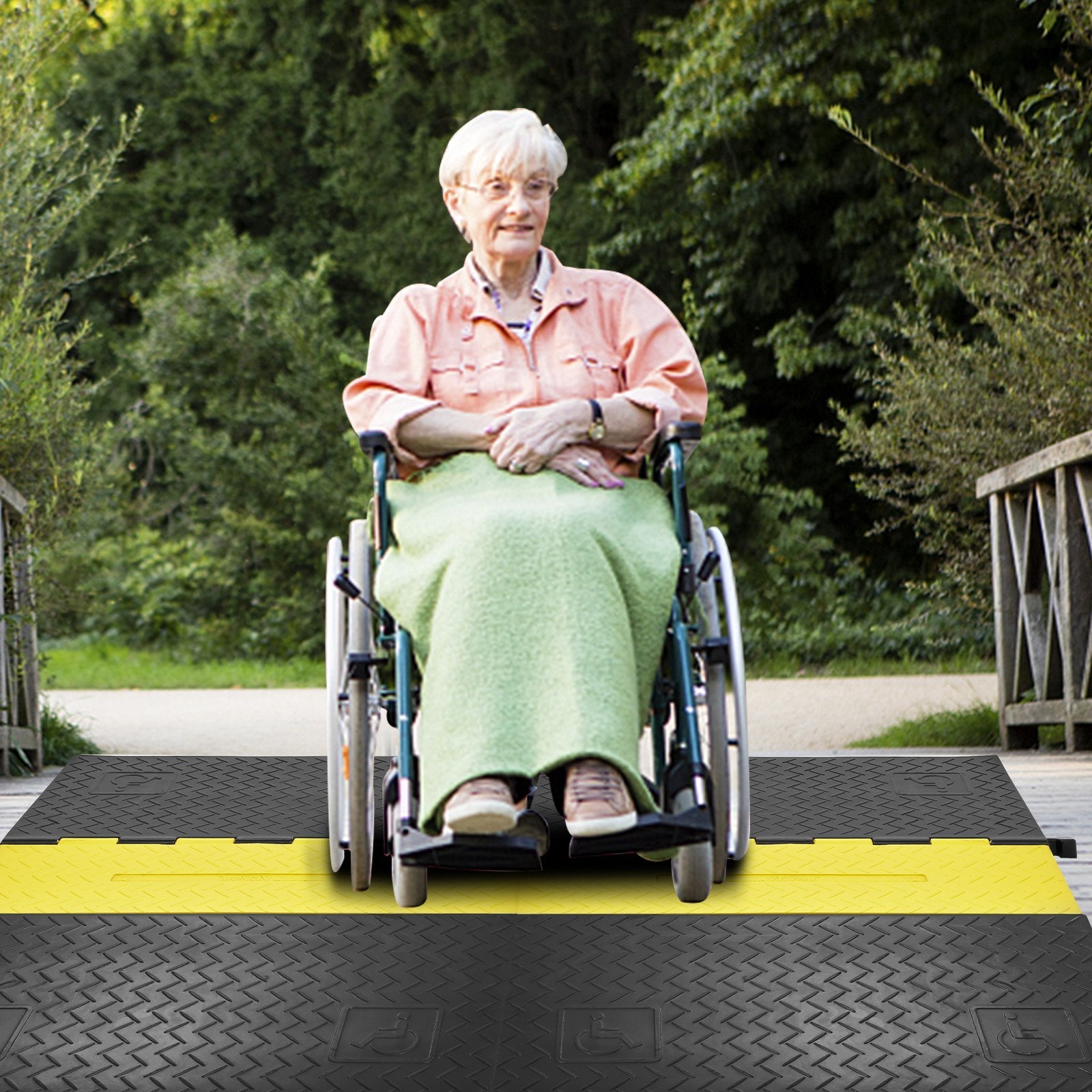 VEVOR 5-Channel Heavy-Duty Cable Protector Ramp – ADA Compliant, 22,000 lbs, Interlocking