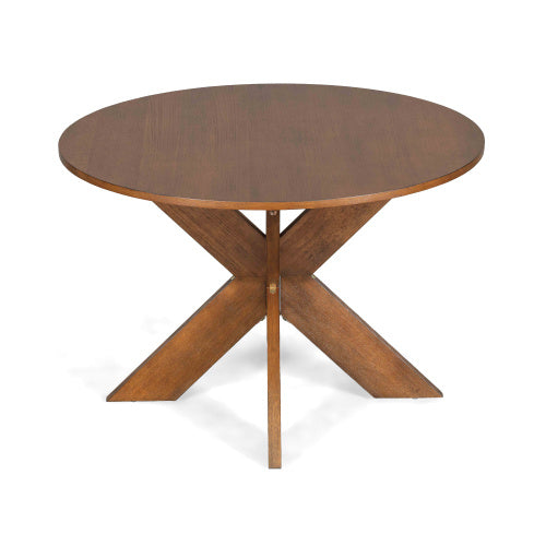 Round Dining Table Modern Farmhouse Kitchen Table, Cherry