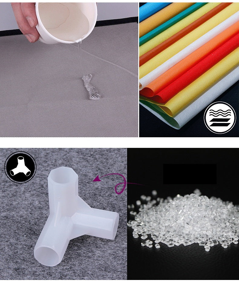 Double Row 9-Grid Non-woven Shoe Cabinet Boots - Coffee