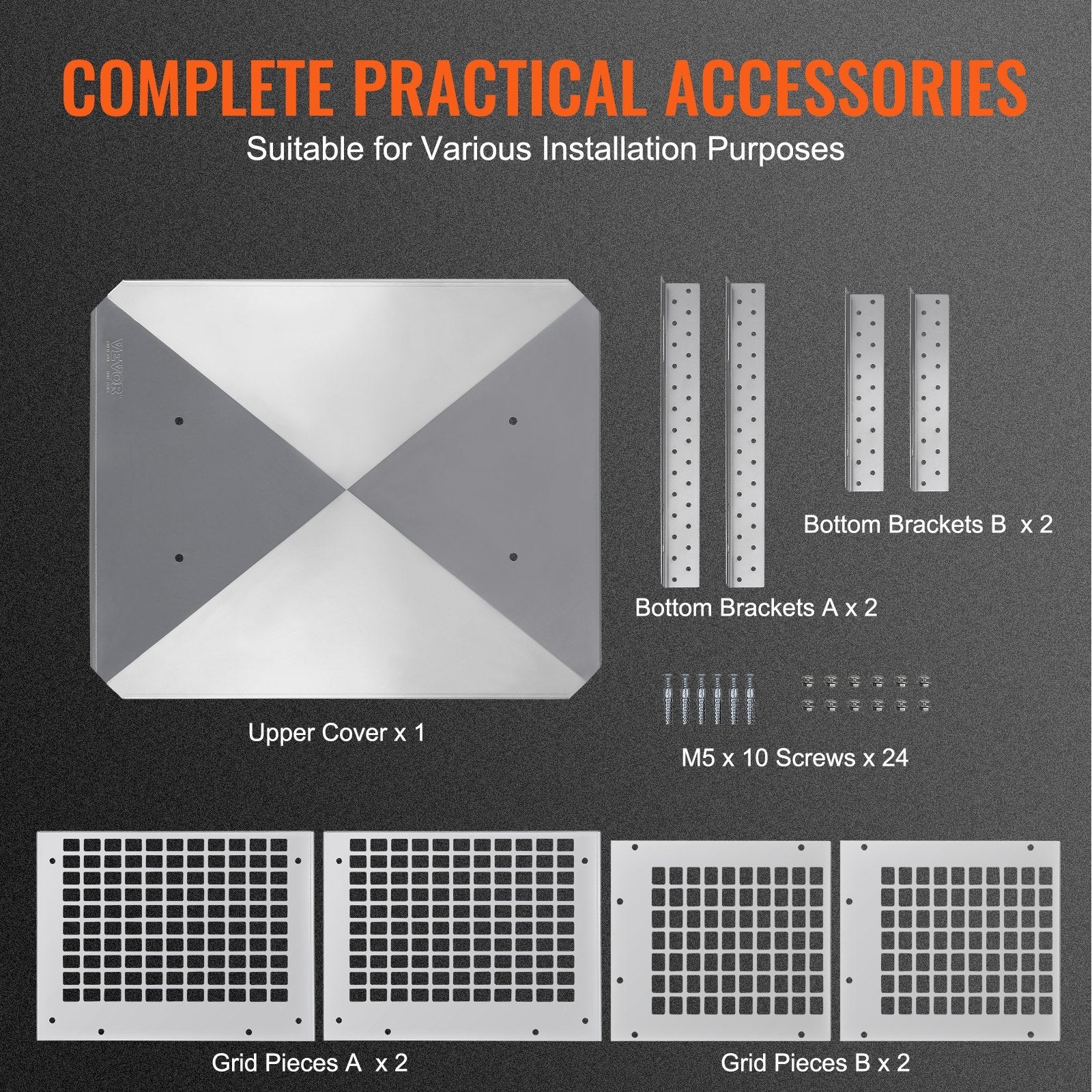 VEVOR Chimney Cap, 13 X 9 Inch, 304 Stainless Steel Fireplace Chimney Cover, Not Easily Toppled, Easy Installation, Fits Mesh Flue Covers Outside Clay Flue Shingles - Silver