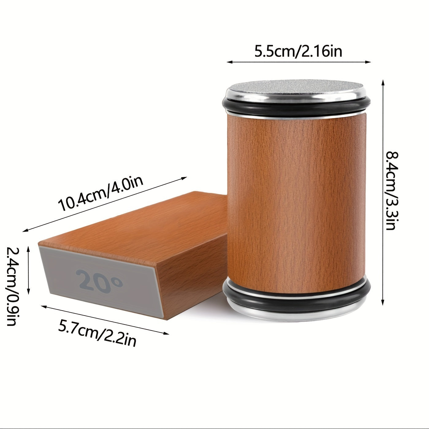 Roller Knife Sharpening Kit with Diamond & Ceramic — Dual-Grind Tumbler Sharpener