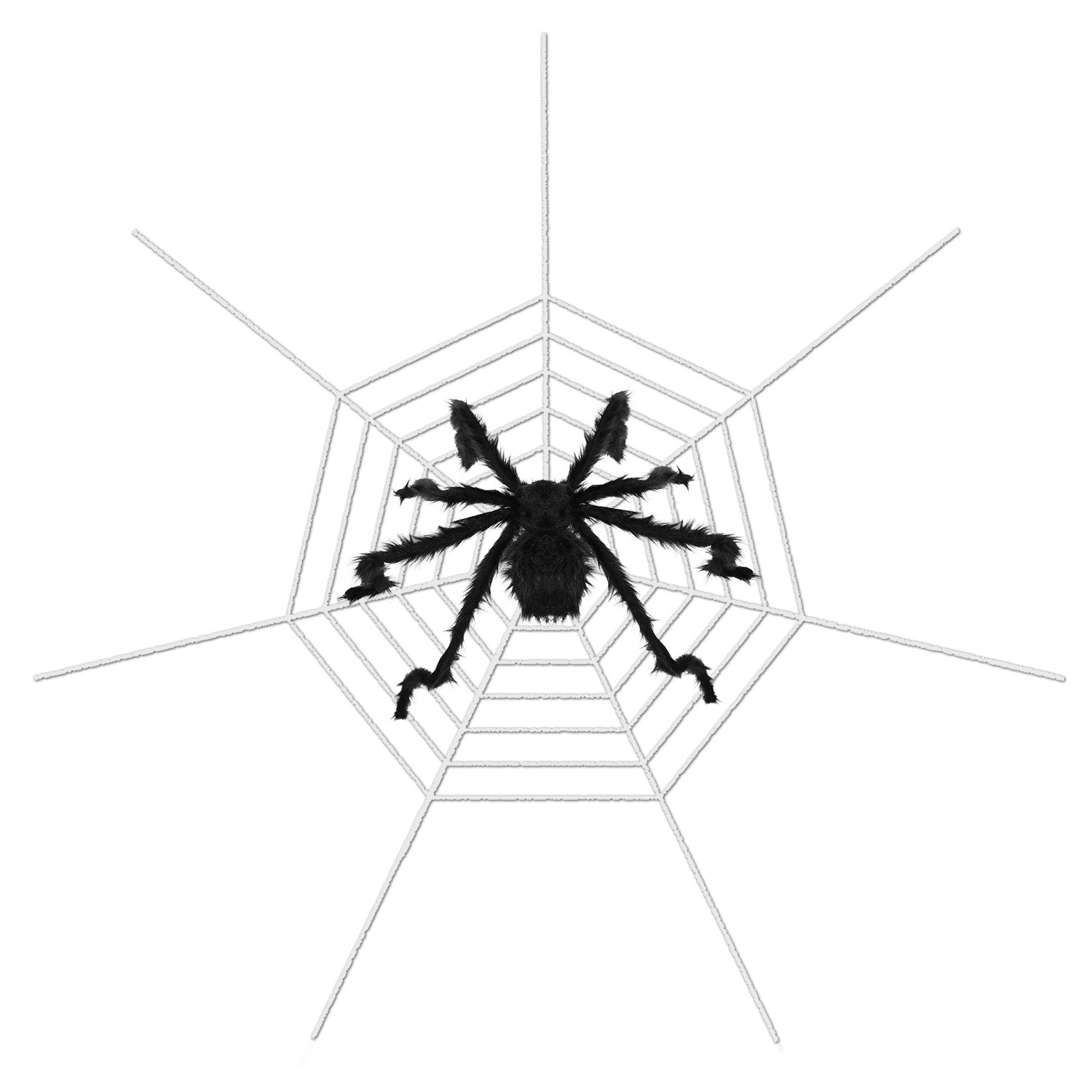 1Pc Halloween Decorations Spider Outdoor 49in with 126in Stretch Spider Web