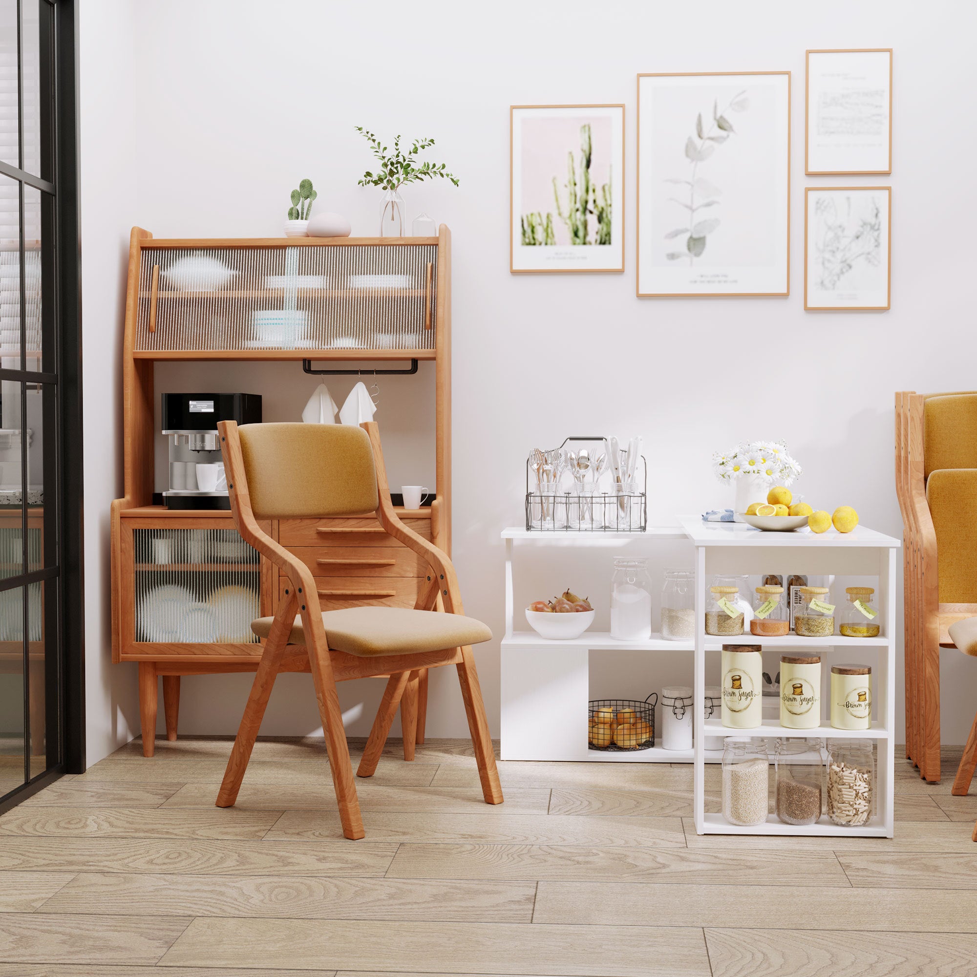 360° Rotating L-Shaped Corner Computer Desk with Storage Shelves, White