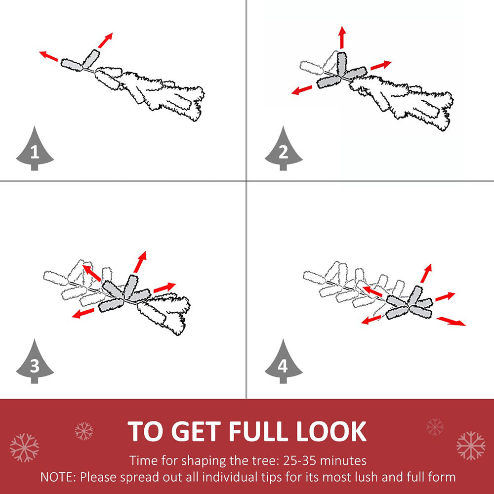 7ft Artificial Christmas Tree Unlit Douglas Fir With Realistic Branches And 1346 Tips, Black Halloween Style