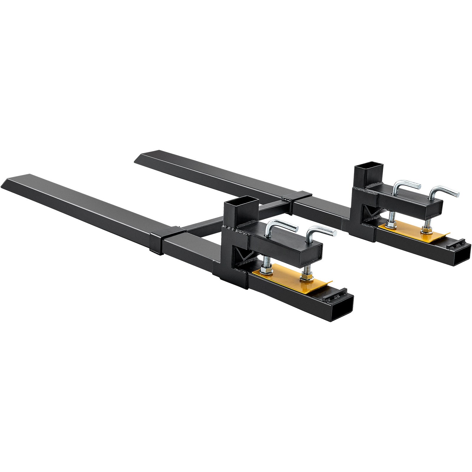 VEVOR 60" Clamp-On Pallet Forks — 4,000 lb Capacity, Adjustable Stabilizer
