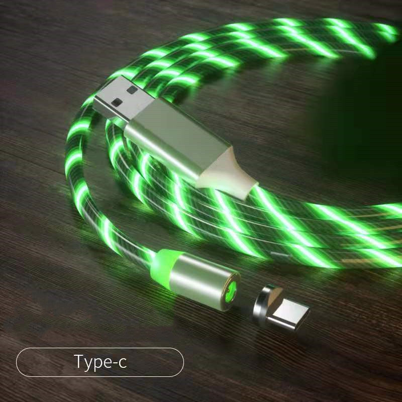 Magnetic 3-in-1 Charging Cable with LED – USB-A to USB-C / Micro-USB / Lightning (1 m / 2 m)
