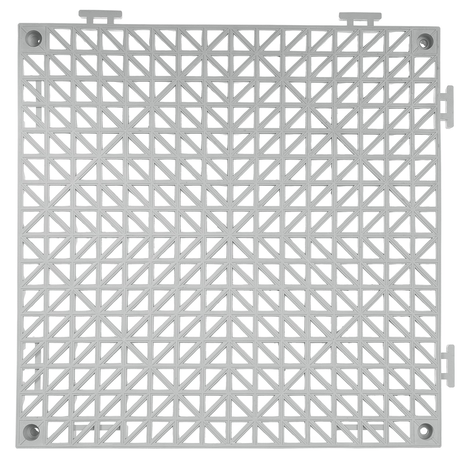 VEVOR Interlocking Tile 50PCS Gray, Soft PVC Drainage Floor Tiles, Non-Slip