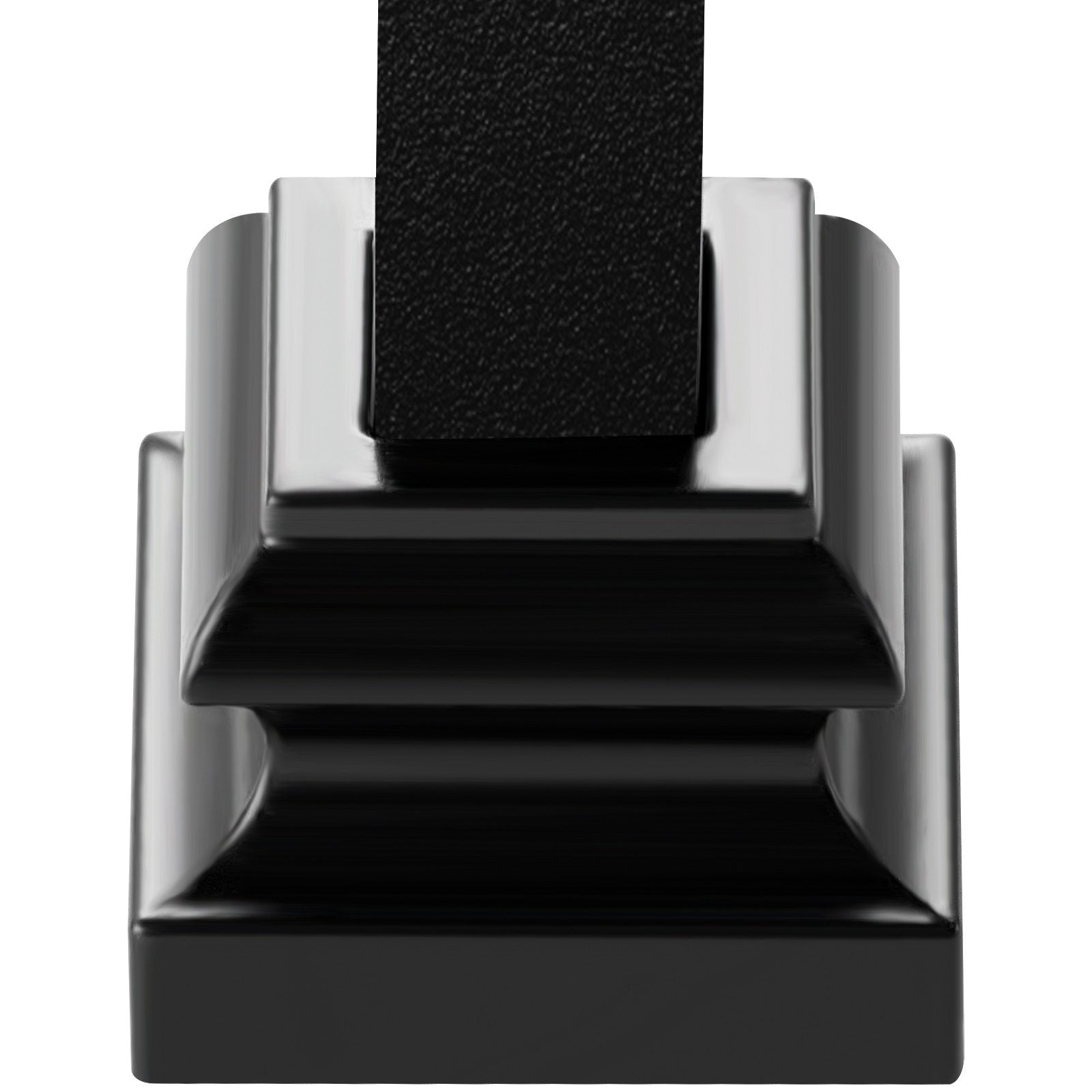 VEVOR Aluminum Alloy Baluster Shoes Stair Flat Shoe With Screw Holes for Square Balusters, Satin Black — 50 Pcs