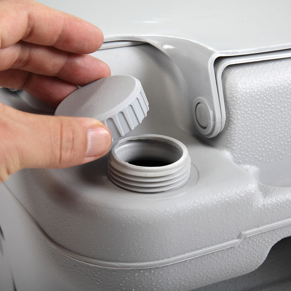 5 Gallon Portable Toilet for Outdoor Camping & Travel Flush Potty (Gray)