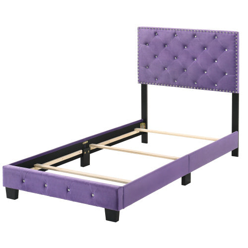 Charming Purple Twin Bed Stylish Spaces - View 4