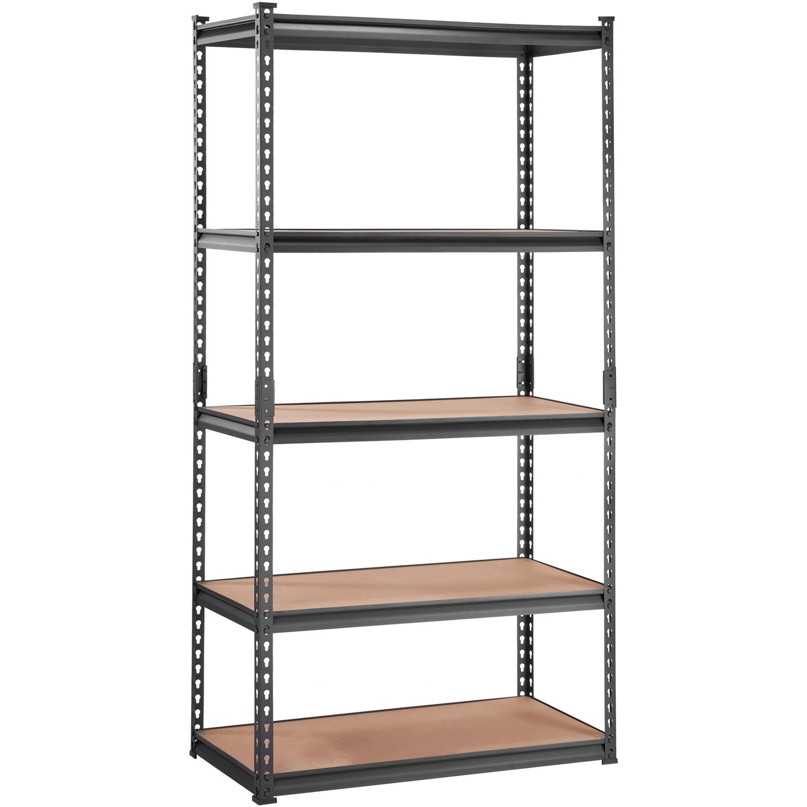 VEVOR Storage Shelving Unit, 5-Tier Adjustable, 2000 Lbs Capacity, Heavy Duty Garage Shelves Metal Organizer Utility Rack, Black