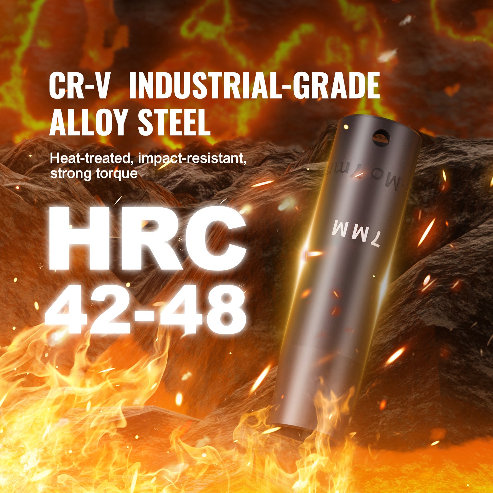 VEVOR Drive Impact Socket Set, 65 Piece Socket Set SAE Metric 10-24mm, 6 Point Cr-V Alloy Steel For Auto Repair, Rugged Construction, Easy-to-Read Size Markings, Storage Case