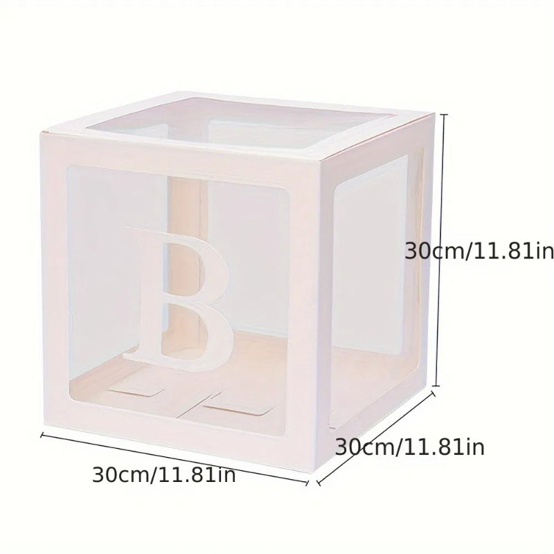 Bride Wedding Balloon Boxes 5pcs White Clear - View 5