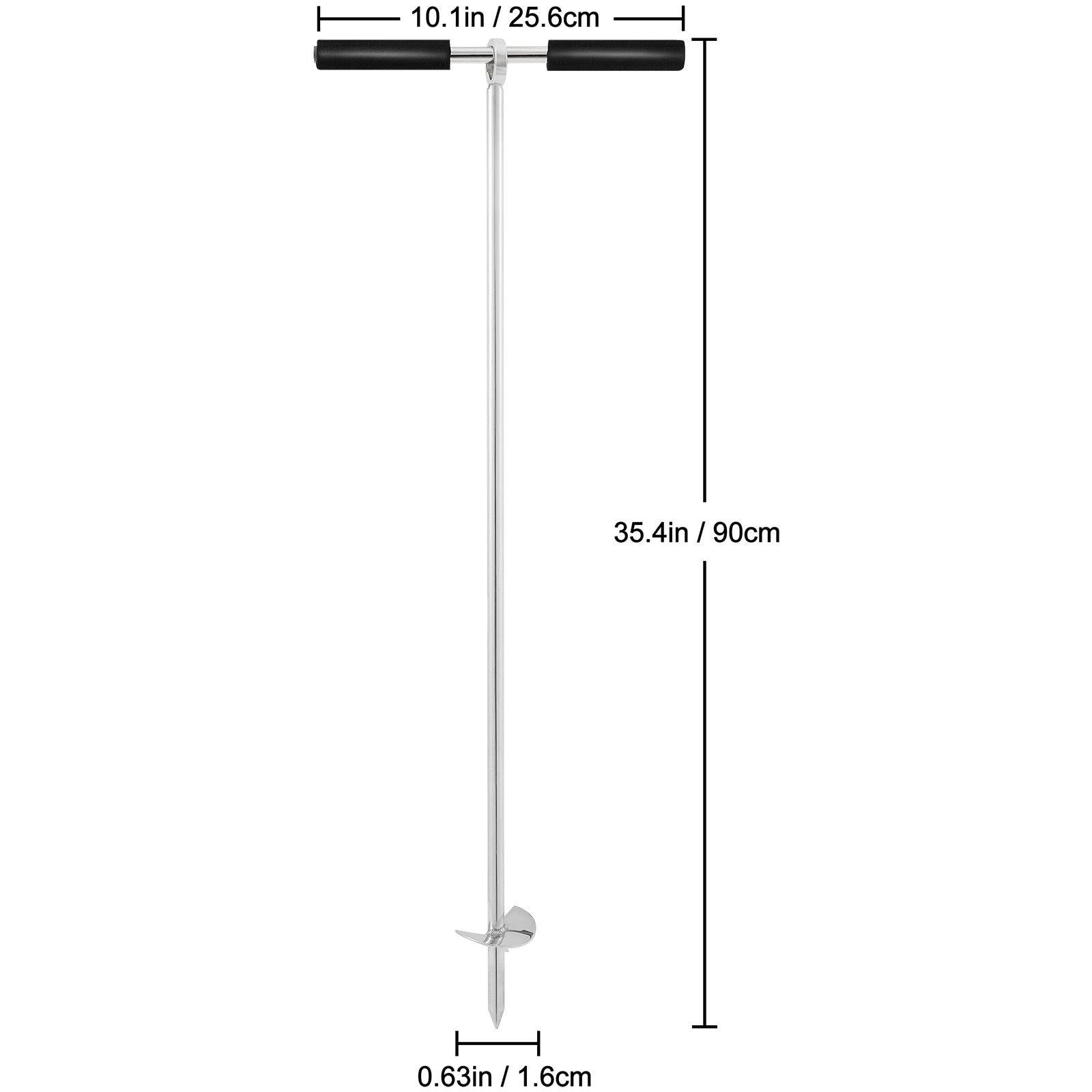 VEVOR Sand Anchor, Length Auger To The Beach And Sandbar, 316 Stainless Steel Screw Anchor W Removable Handle, Bungee Line & Carry Bag, For Jet Ski PWC Pontoon Kayak