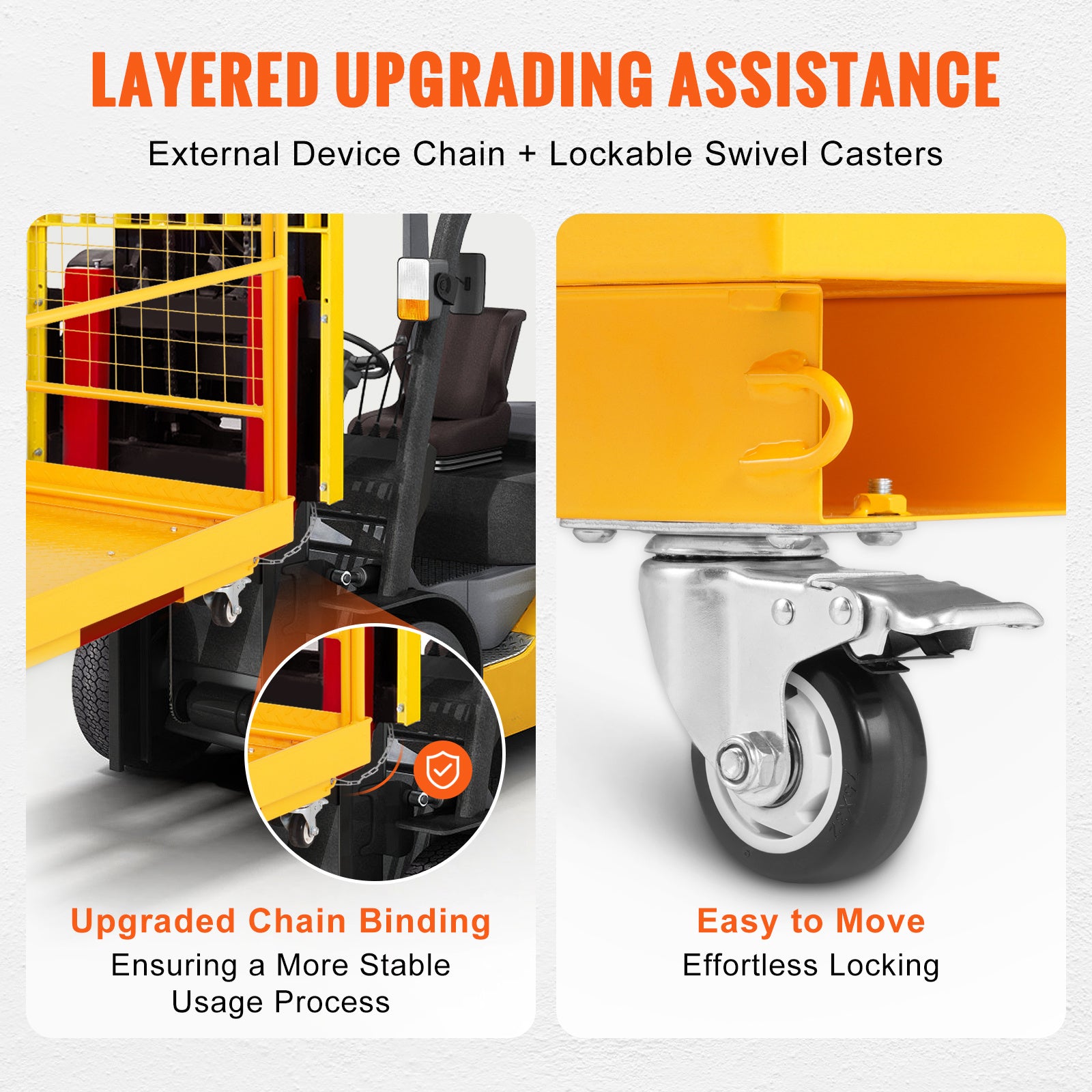 VEVOR Forklift Safety Cage, 1200 Lbs, 36 x 36 in Folding Work Platform