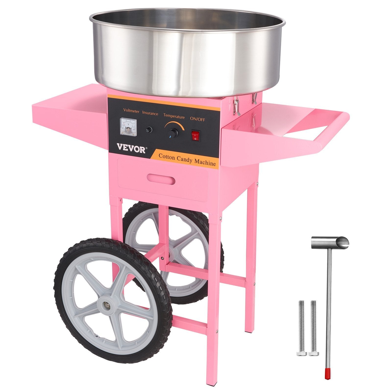 VEVOR Electric Cotton Candy Machine with Cart, 1000W