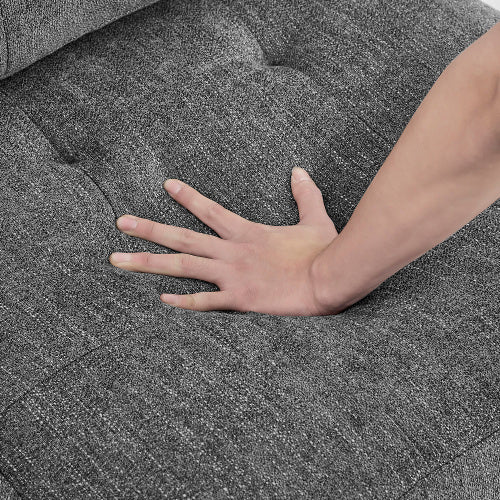 Corner Sofa for Modular Sectional — Grey Chenille (31.5" x 31.5" x 36.5")