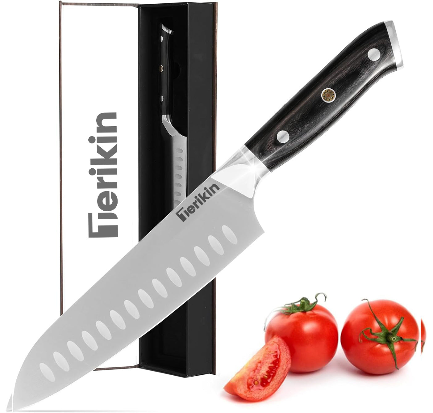 Professional 8" Chef Knife & 7" Santoku — High Carbon Steel