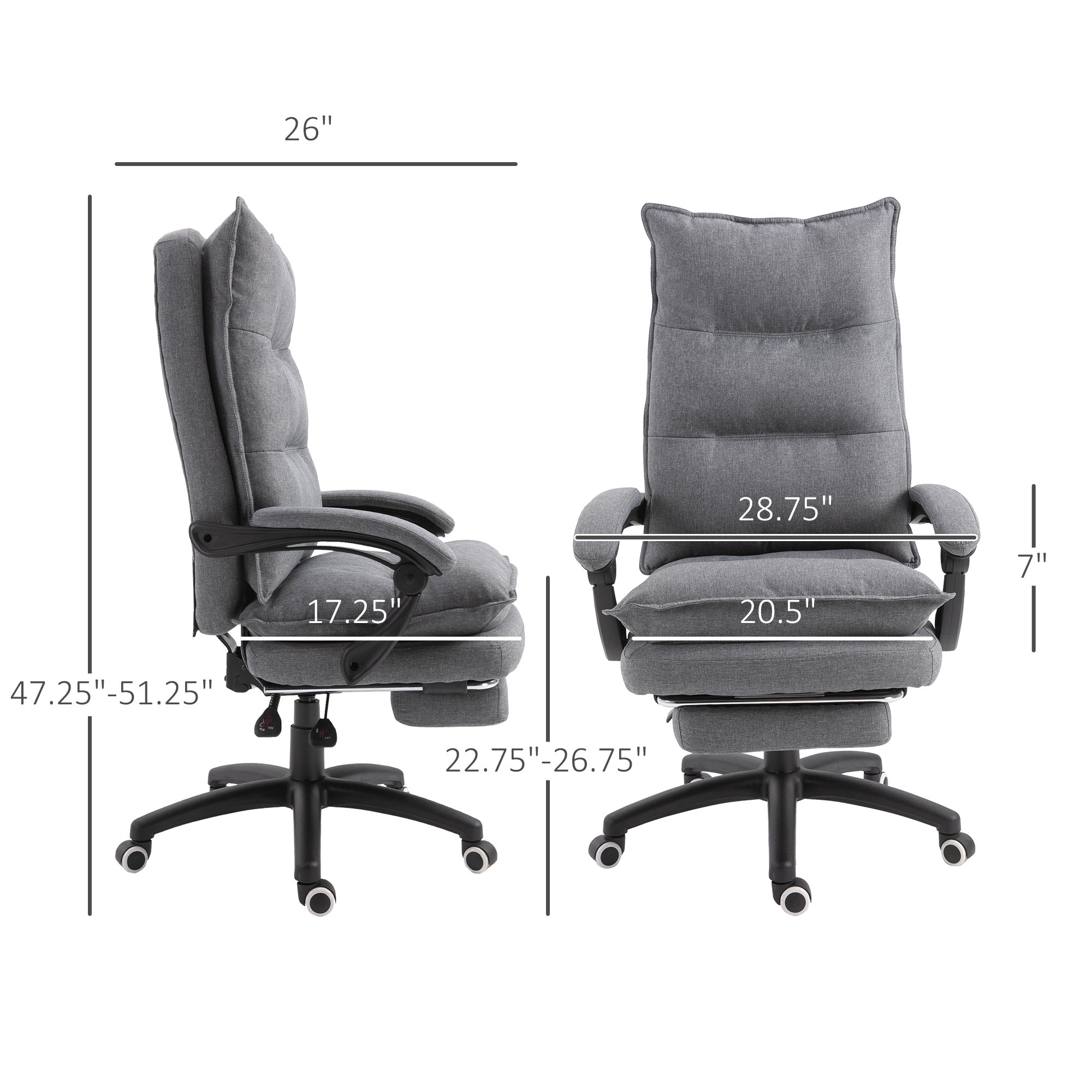Coocosh adjustable recliner office chair featuring a 360-degree swivel and a sleek gray finish, designed for ultimate comfort during podcasting or professional meetings.