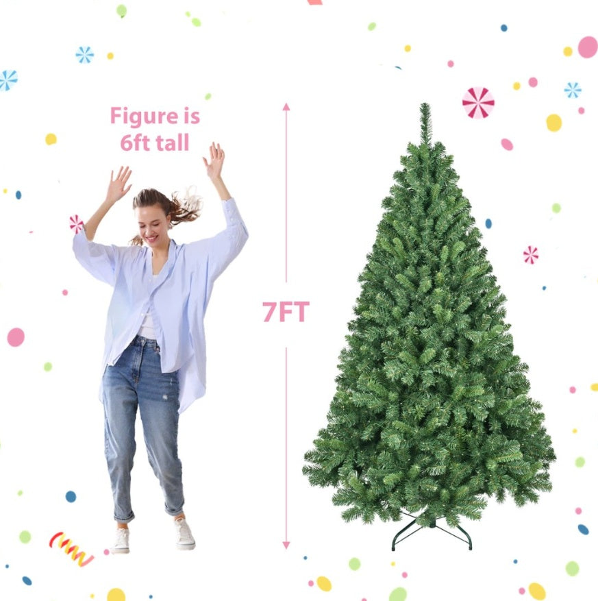fulian 6ft PVC Hybrid Automatic Tree (Pre-Lit Smart RGB, Quick Set)