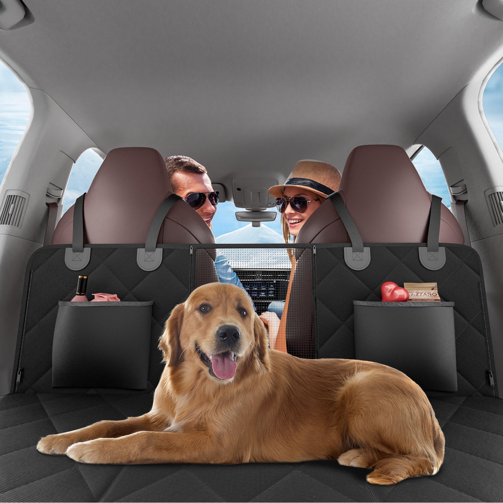 VEVOR 53 x 24.8 in Dog Car Seat Cover for Back Seat — Waterproof 600D