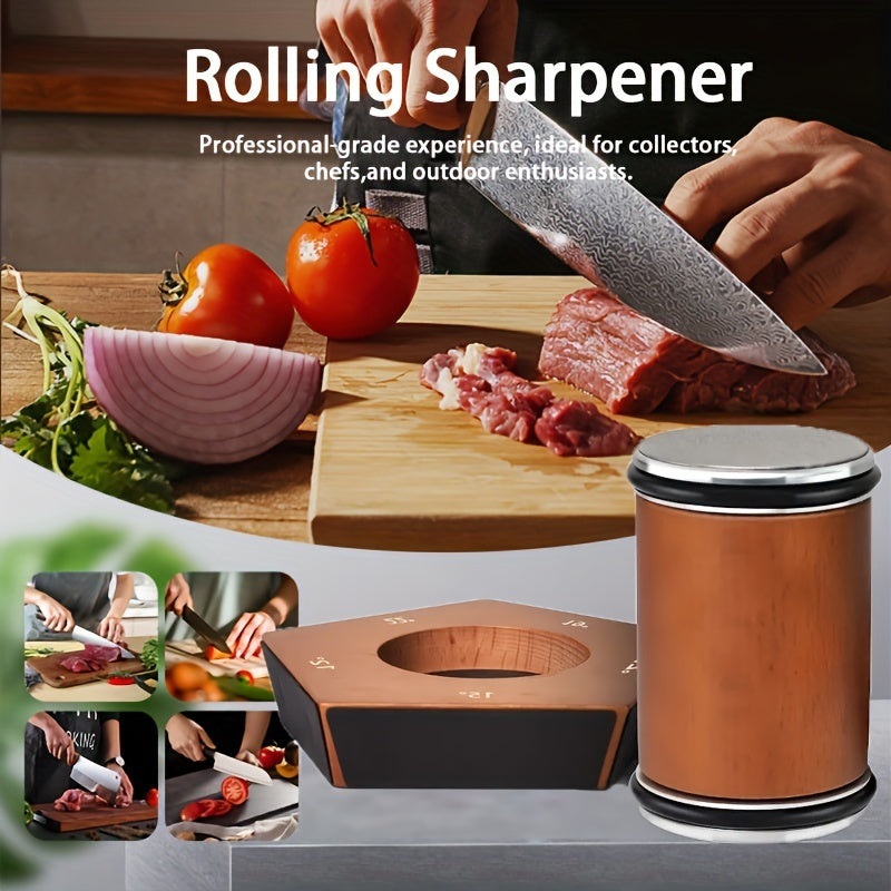 Rolling Knife Sharpener Kit - Professional Sharpening Tool With 5 Angles