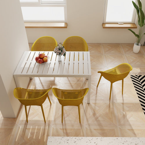 2-Pack Modern Lounge Chairs — Indoor/Outdoor All-Weather PP (Warm Grey)