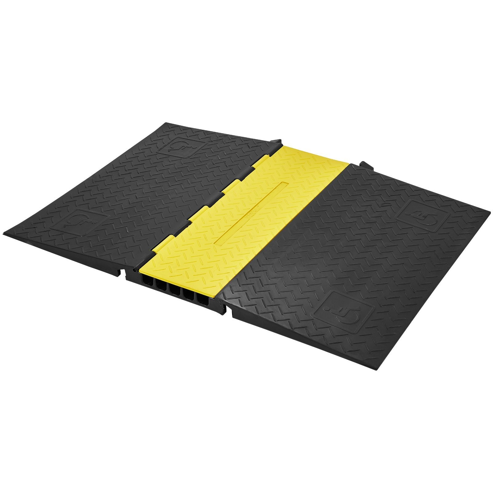 VEVOR 5-Channel Heavy-Duty Cable Protector Ramp – ADA Compliant, 22,000 lbs, Interlocking