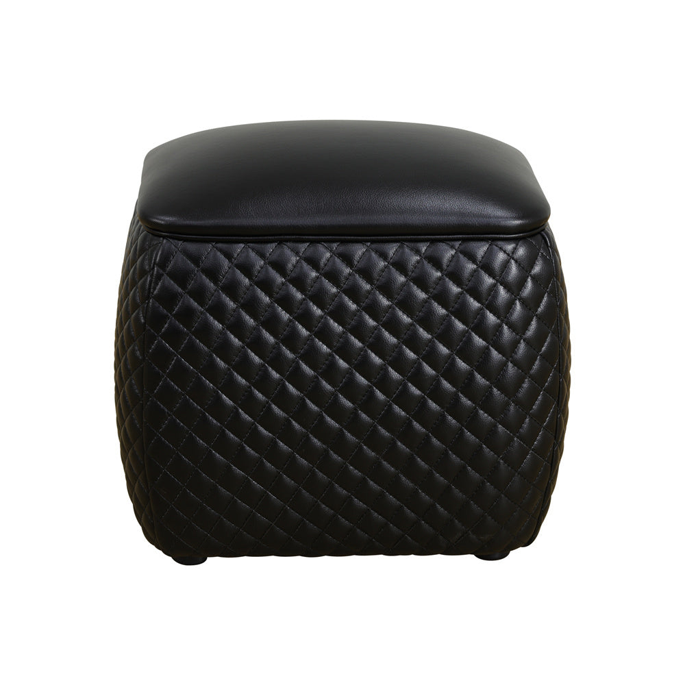 Scratch-Resistant Diamond Tufted Ottoman, 19.5x15.5x18 Inch Pet-Friendly Accent Stool